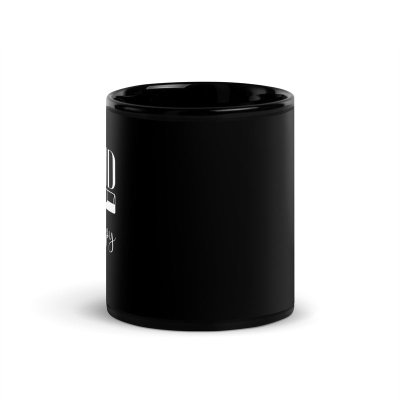 "Liquid Therapy" Black Glossy Mug