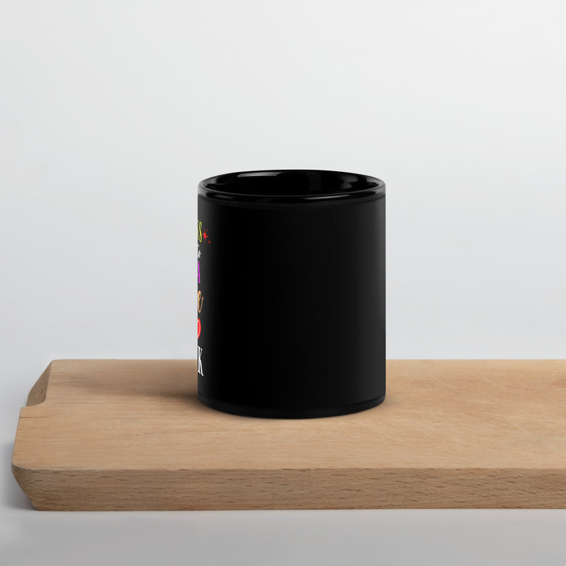 "Take A Wine Break" Black Glossy Mug