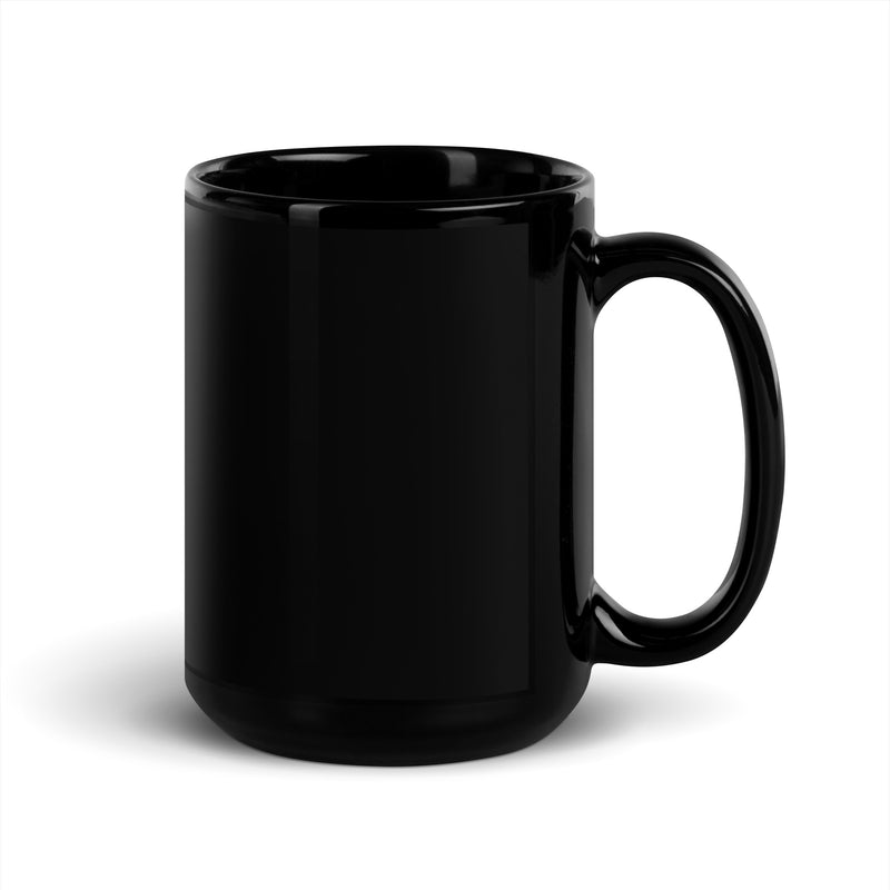 Taza negra brillante "Yo Saco"