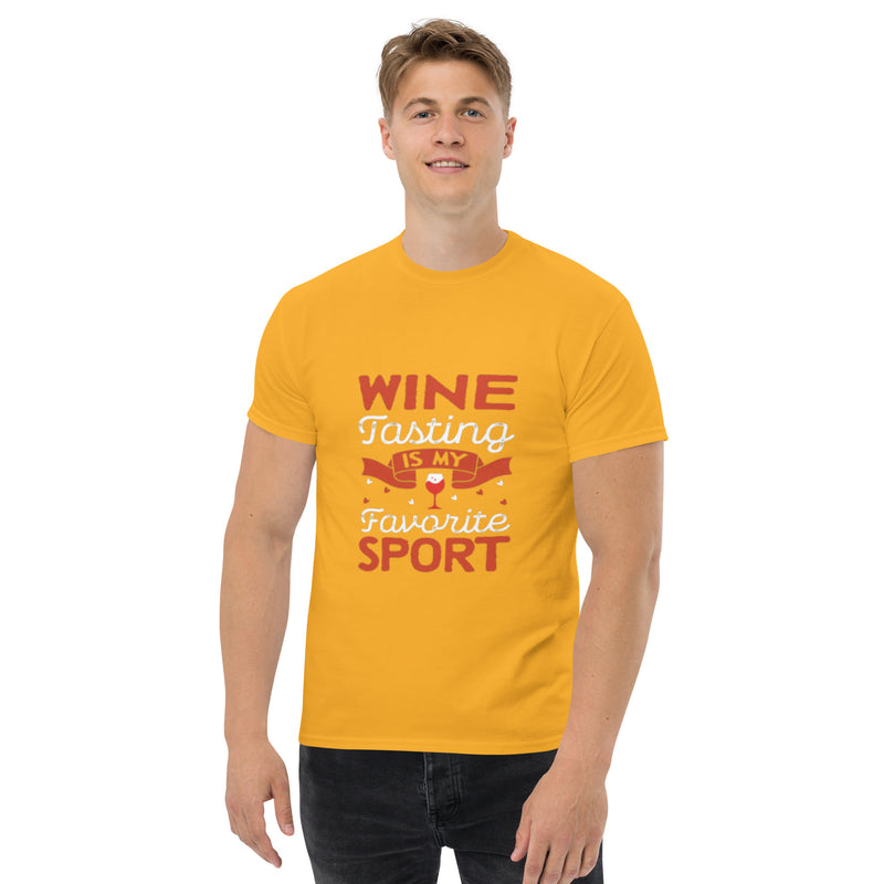 Camiseta clásica de hombre "La cata de vinos es mi deporte favorito"