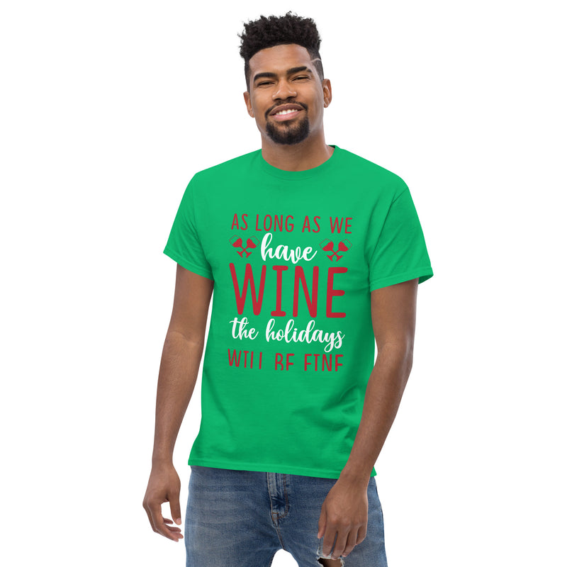 Camiseta clásica de hombre "Mientras tengamos vino"