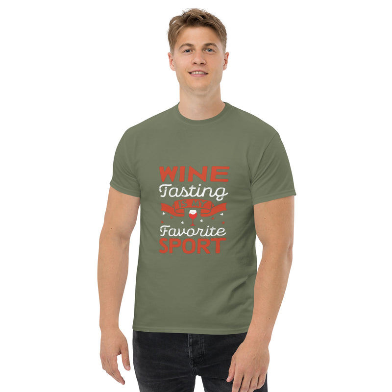 Camiseta clásica de hombre "La cata de vinos es mi deporte favorito"