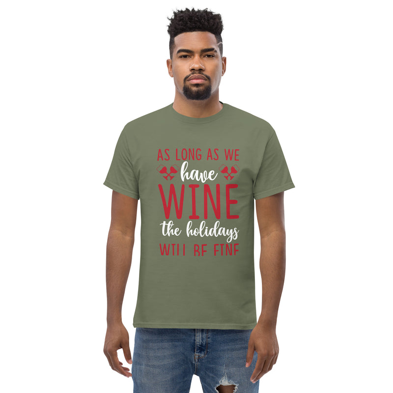 Camiseta clásica de hombre "Mientras tengamos vino"