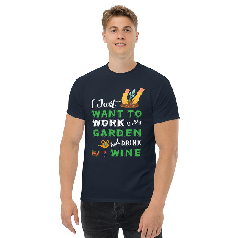 Camiseta clásica de hombre "Solo quiero trabajar"