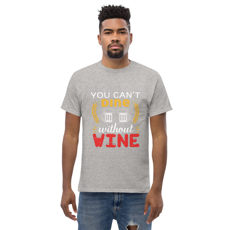 Camiseta clásica de hombre "No se puede cenar sin vino"