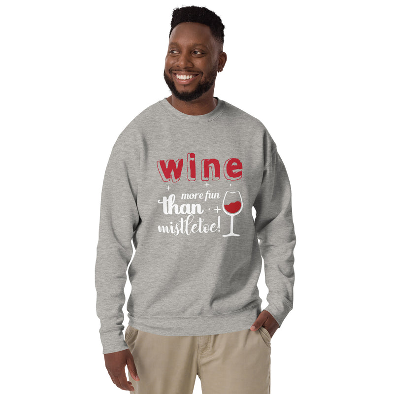 Sudadera "Vino más divertido que un muérdago"