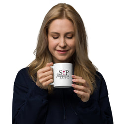 "SIP Happens" White glossy mug