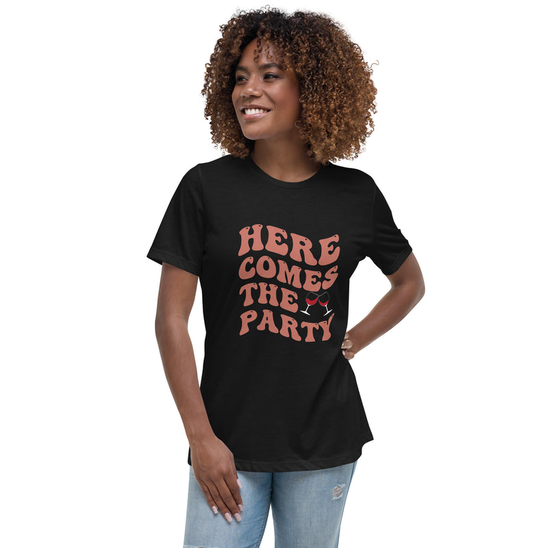 Camiseta ancha para mujer "Aquí viene la fiesta"