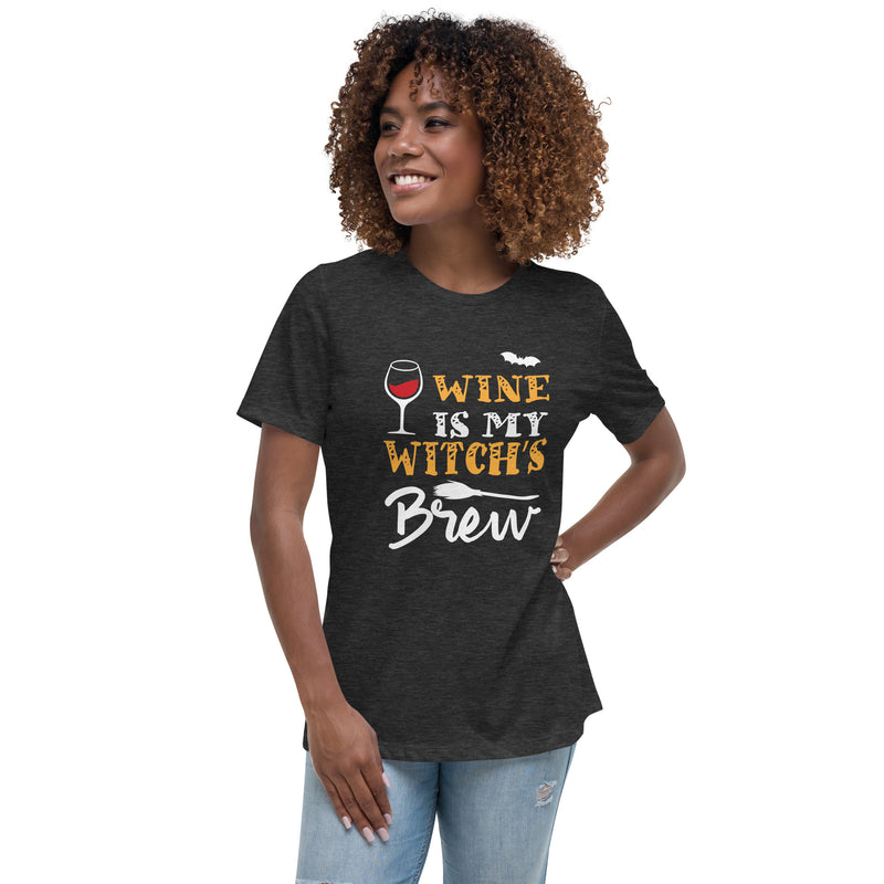 Camiseta ancha para mujer "El vino es el brebaje de mi bruja"