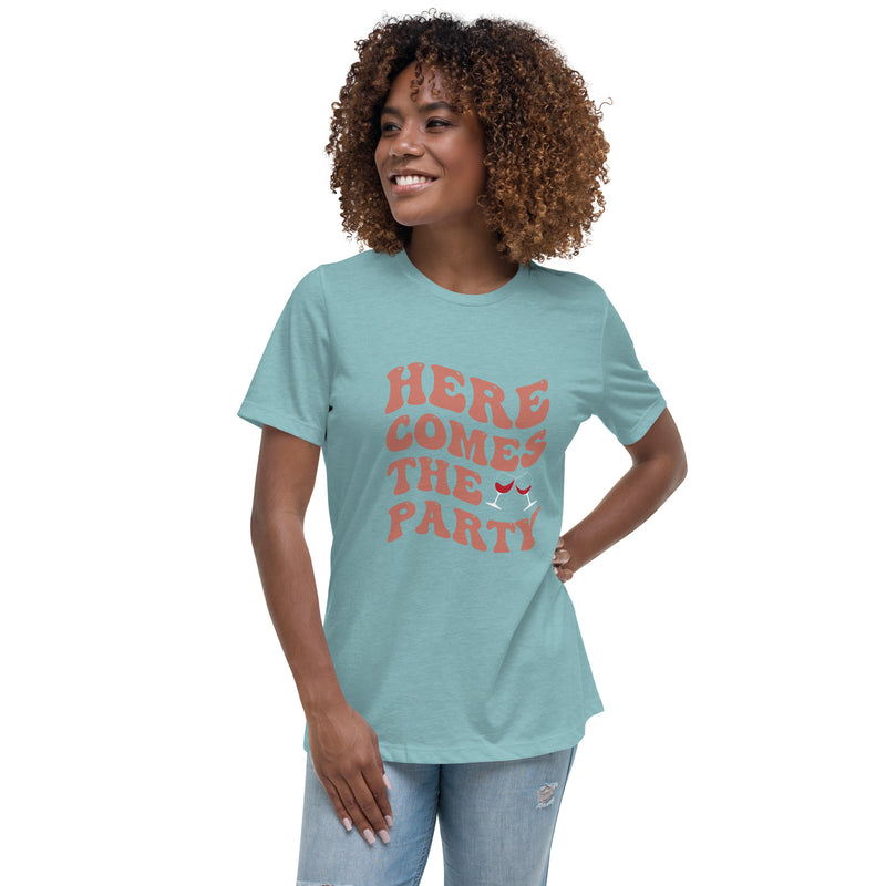 Camiseta ancha para mujer "Aquí viene la fiesta"