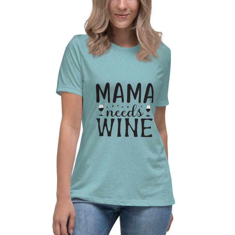 Camiseta ancha para mujer "Mamá necesita vino"