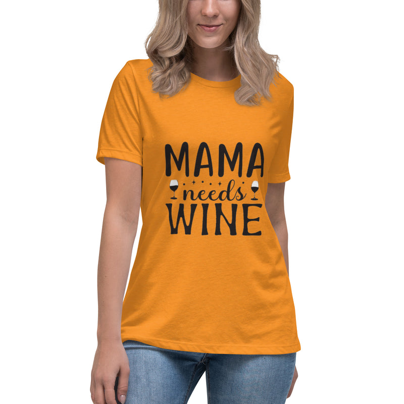 Camiseta ancha para mujer "Mamá necesita vino"