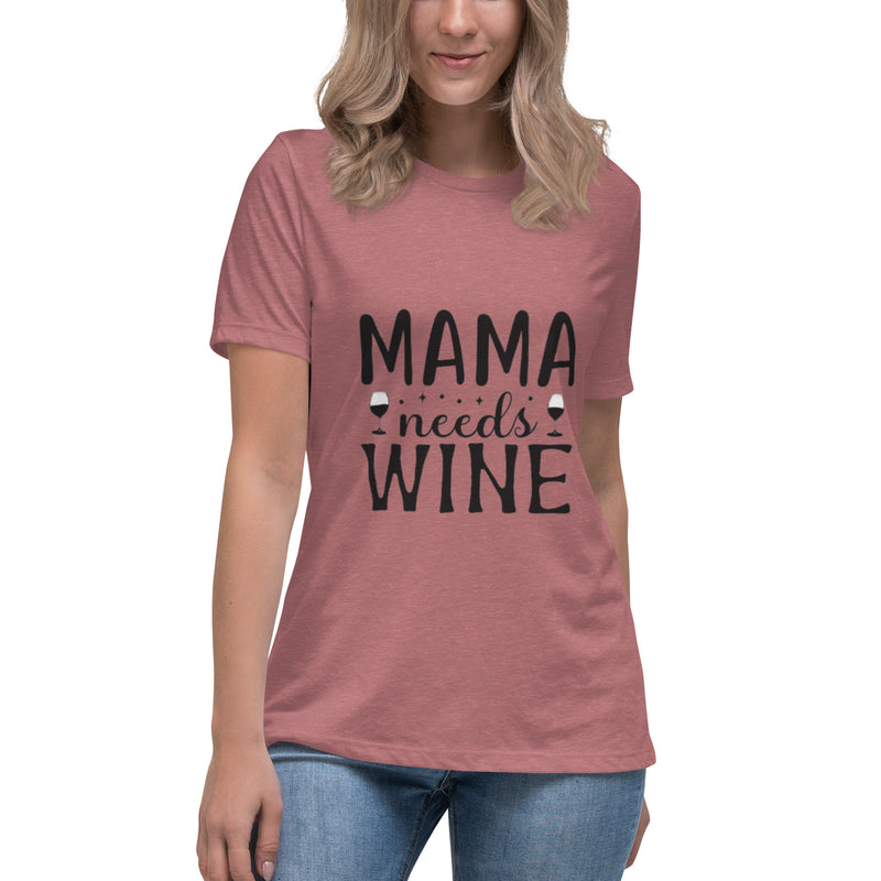 Camiseta ancha para mujer "Mamá necesita vino"