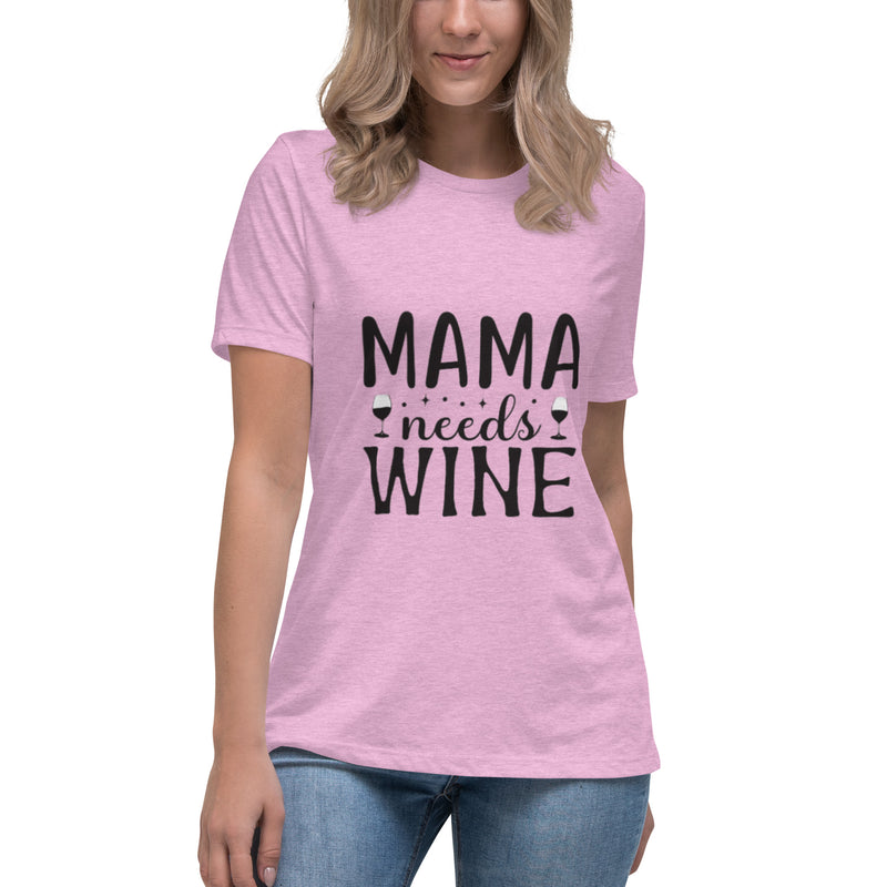 Camiseta ancha para mujer "Mamá necesita vino"