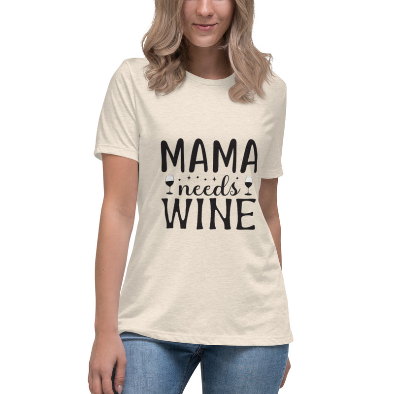 Camiseta ancha para mujer "Mamá necesita vino"