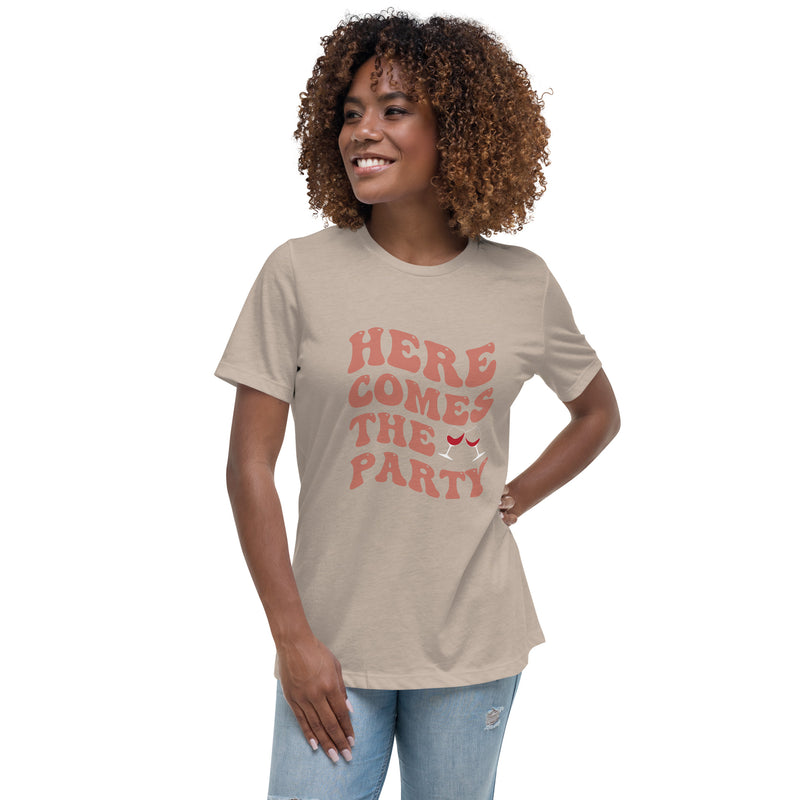 Camiseta ancha para mujer "Aquí viene la fiesta"