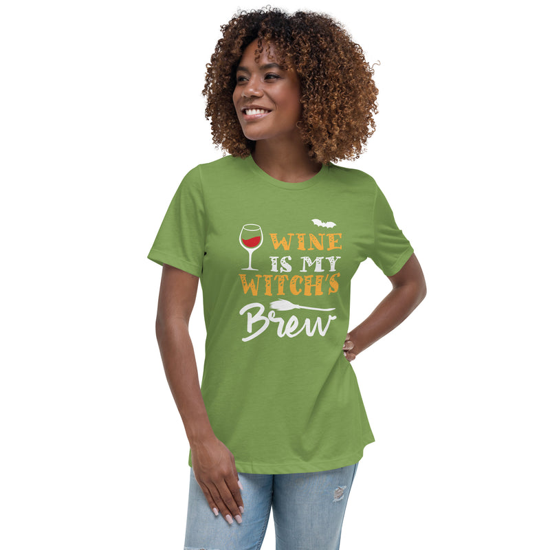 Camiseta ancha para mujer "El vino es el brebaje de mi bruja"