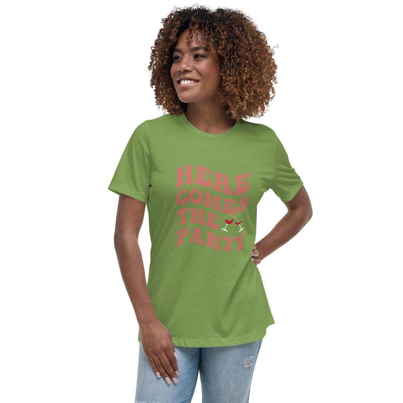 Camiseta ancha para mujer "Aquí viene la fiesta"