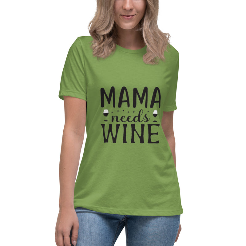 Camiseta ancha para mujer "Mamá necesita vino"