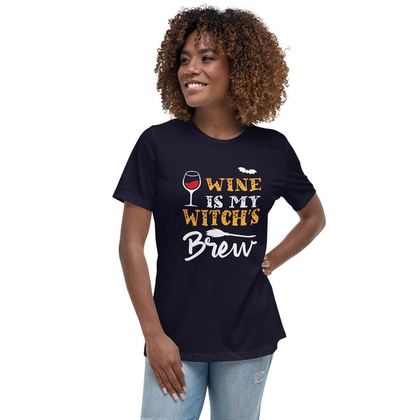 Camiseta ancha para mujer "El vino es el brebaje de mi bruja"