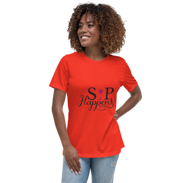 "SIP Happens" Women's Relaxed T-Shirt